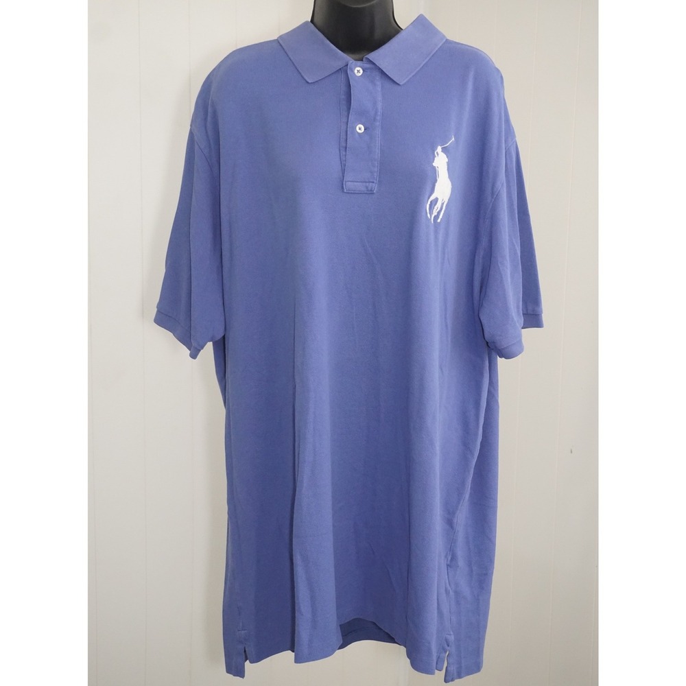 Polo Ralph Lauren 2XLT Blue Cotton Big Pony Polo Shirt